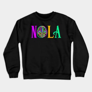 Mardi Gras  504 New  Louisiana Fleur De Lis Crewneck Sweatshirt